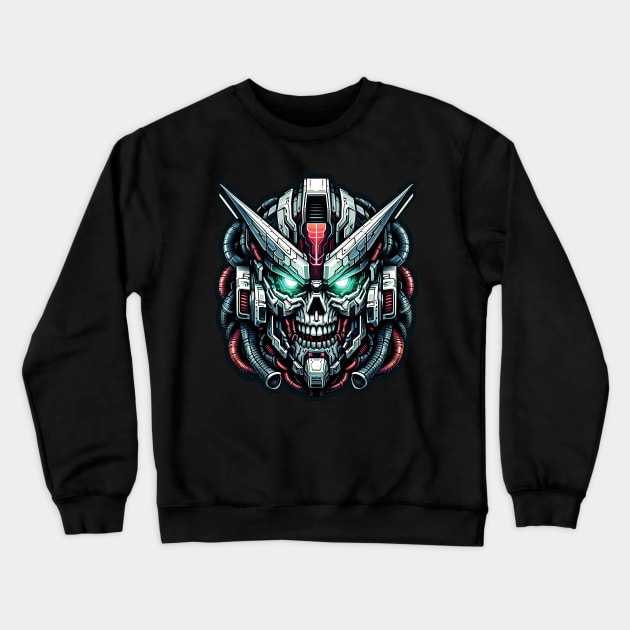 Biomech Skull S01 D69 Crewneck Sweatshirt by Houerd